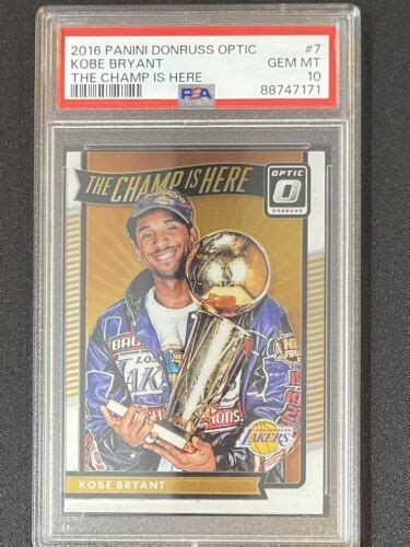 Donruss Optic The Champ Is Here Kobe Bryant Psa Gem Mint