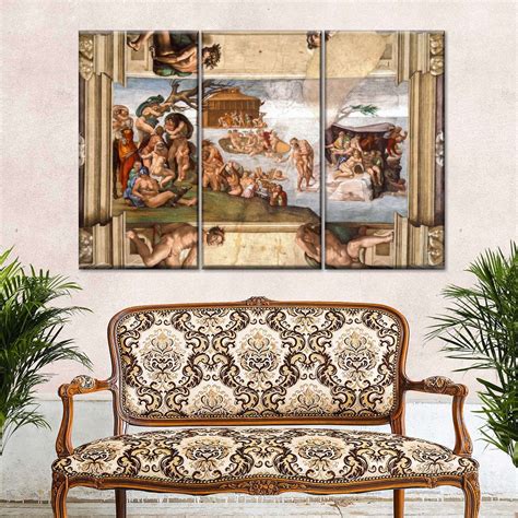 The Great Flood Wall art by Michelangelo | Elephant Stock