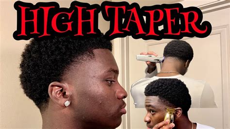 Barber Tutorial High Taper For Beginners Mini Afro Self Cut Youtube