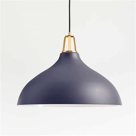 Maddox Navy Bell Large Pendant Light With Brass Socket Reviews Crate And Barrel Canada