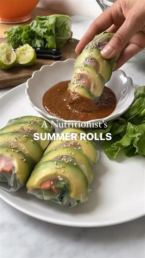 Summer Rolls 🌝💛 | Healthy homemade recipes, Vegetarian dishes, Recipes