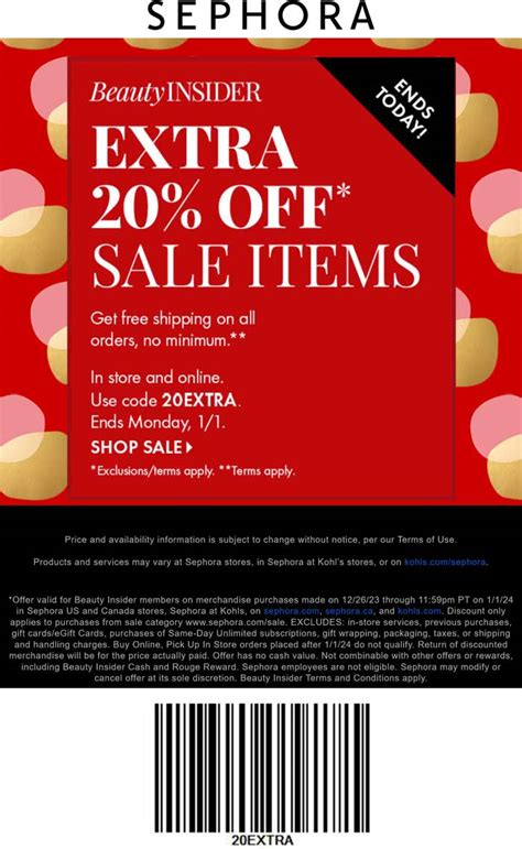 Extra 20 Off Sale Items Today At Sephora Or Online Via Promo Code