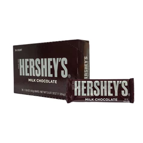 Hersheys Milk Chocolate 155oz 36ct Standard Bars 36 Bars Hersheys