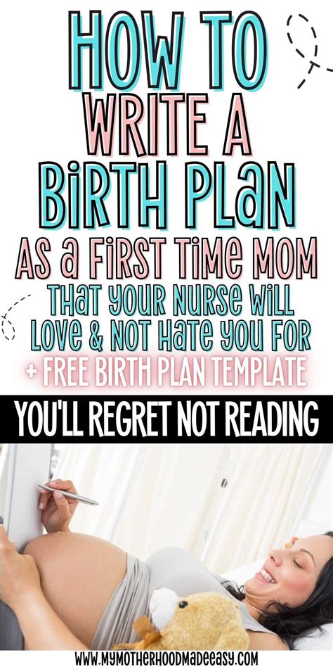 How To Create A Birth Plan As A First Time Mom Free Template Artofit