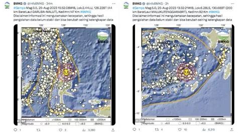 Gempa Bumi Terkini Hari Ini Agustus Terbaru Di Maluku Utara