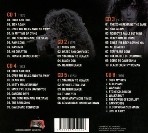 Led Zeppelin Live Rarities 6 Cd Box Set