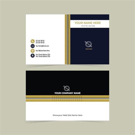 Vector Modern Clean Business Card Template Flat Design Individual