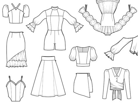 A Fashion Flat Technical Drawing Upwork