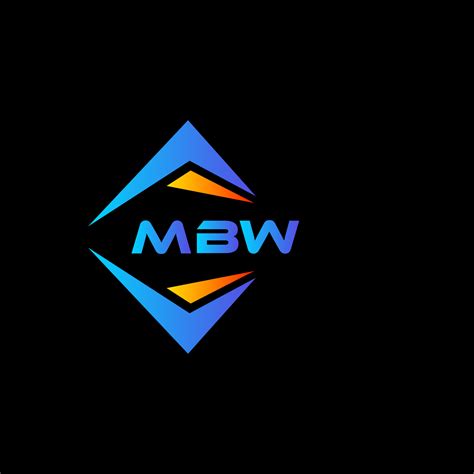 MBW Abstract Technology Logo Design On Black Background MBW Creative