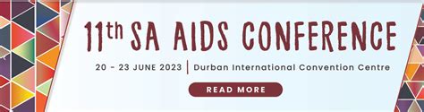 11th Sa Aids Conference 2023 20 23 June 2023 Durban Samrc