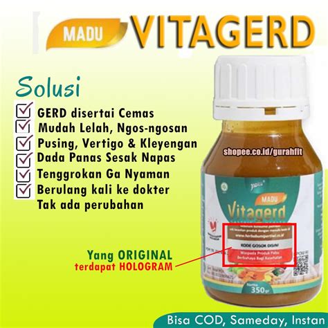 Jual Madu VITAGERD Obat GERD Dan Asam Lambung Original Asli Ori Herbal