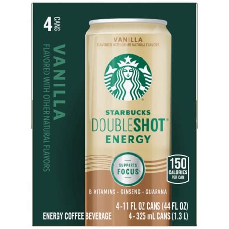 Starbucks DoubleShot® Vanilla Energy Iced Coffee Multipack Cans, 4 pk ...