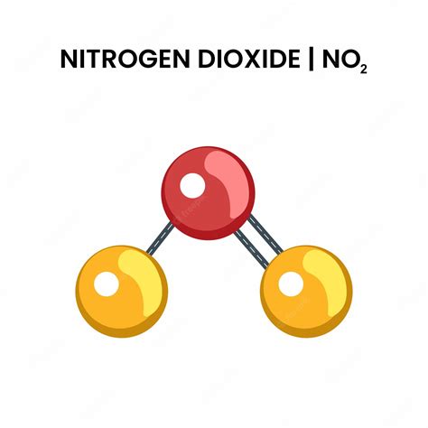 Estructura De La Molécula De Dióxido De Nitrógeno No2 Formado Por