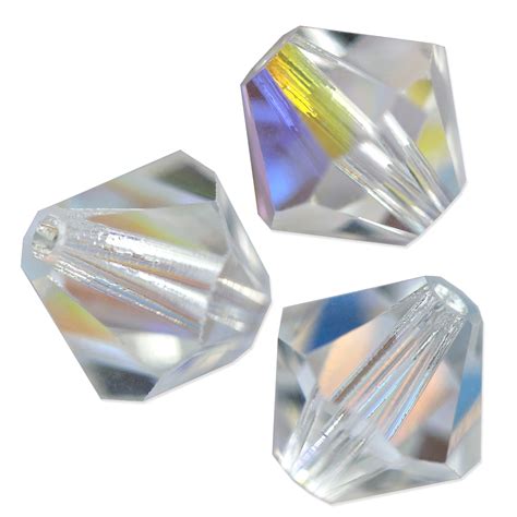 Preciosa Crystal AB Bicone Bead 6mm 10 Pcs