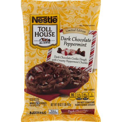 Toll House Dark Chocolate Peppermint Cookie Dough 16 Oz Instacart