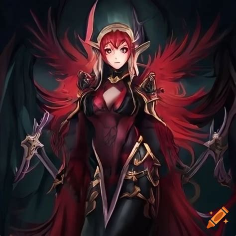 Stunning Anime Style Artwork Of A Gothic Archangel Inquisitor Priest