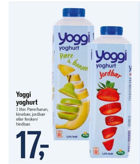 Yoggi yoghurt pære banan tilbud hos Føtex