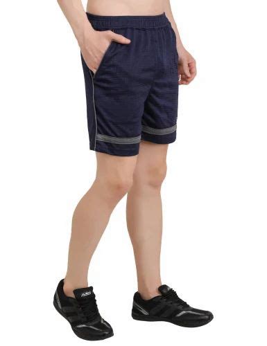 Logo Regular Fit Black Lemon Men Navy Blue Cotton Short Shorts Type