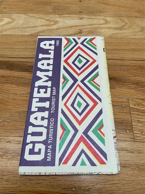 Vintage 1990 Guatemala Tourist Map Mapa | Grelly USA