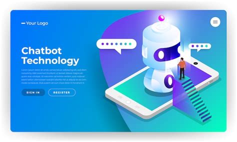 Isometric Concept Chat Bot Technology Artificial Intelligence Machine Chatting Message By