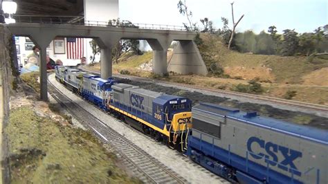 CSX GE Powered Coal Train HO Scale Full Run HD YouTube