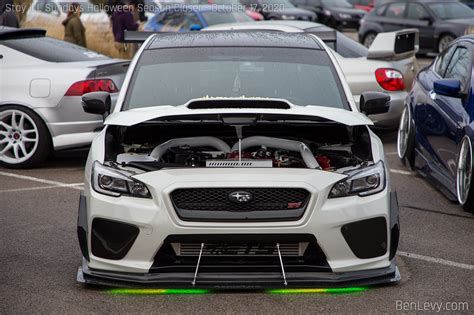 White Subaru WRX STI With AeroFlow Front Splitter BenLevy