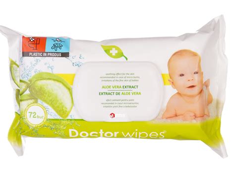 Servetele Umede Cu Capac Doctor Wipe S 72buc Aloe Vera Mertecom Ro