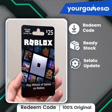 Roblox T Card Redeem Code [ Robux Digital Key ] Lazada Indonesia