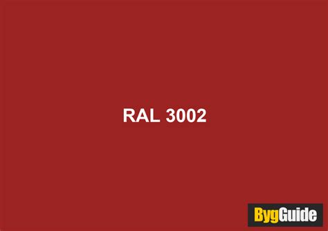 RAL 3002 Karmin rød BygGuide