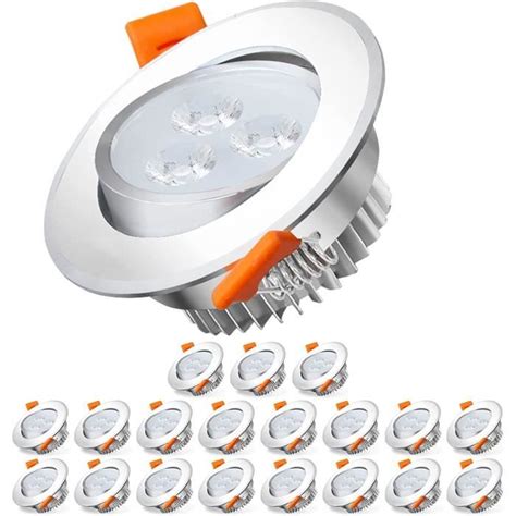 Spots Encastrables Led Spots Encastrables Led Ultra Plats 3w 230v Blanc Froid 6500k Ip20