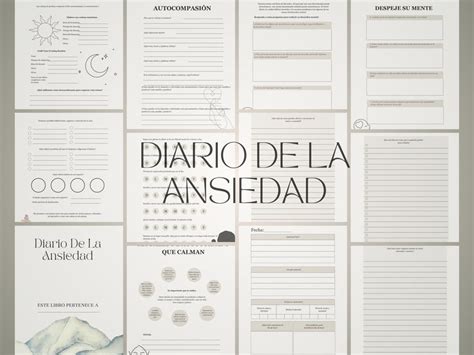 Diario Ansiedad L Diario Terapia L Cuaderno Ansiedad L Diario Salud