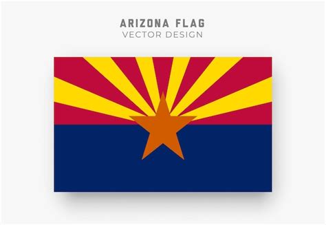 Premium Vector Arizona Flag Detailed Flag On White Background Vector