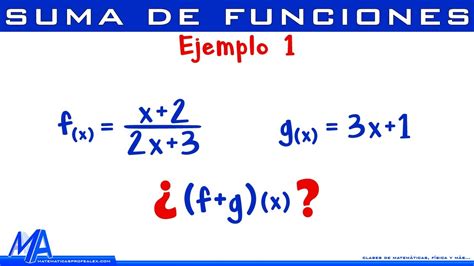 Suma De Funciones Ejemplo 1 YouTube