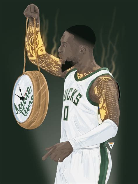 Damian Lillard Milwaukee Bucks One Line Art Nba Wall Art Cool Posters