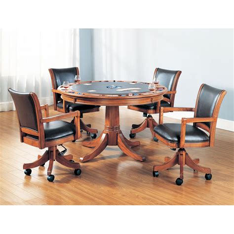 Parkview Round Gamedining Table In Medium Brown Oak Dcg Stores