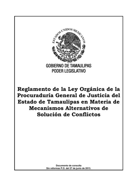 Reglamento de la Ley Orgánica de la Procuraduría General de