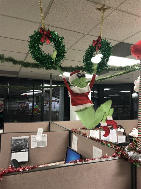 Pin by Magz on Grinch Cubicle Xmas Decorations | Xmas decorations ...