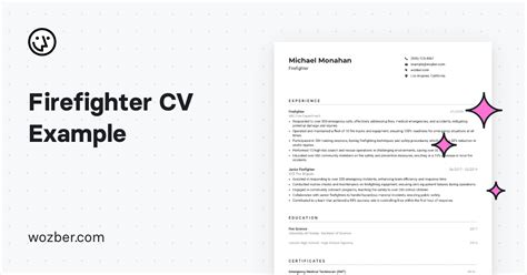 Firefighter CV Example