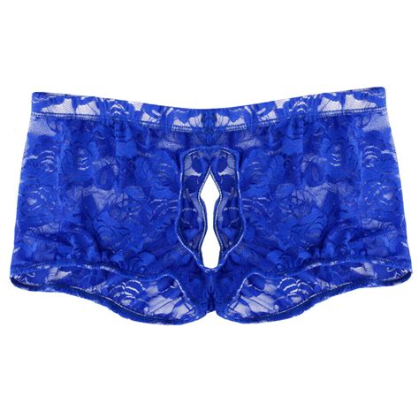 Sexy Men S Sheer Lace Boxer Briefs Shorts Underwear Bikini Lingerie Underpants Ebay