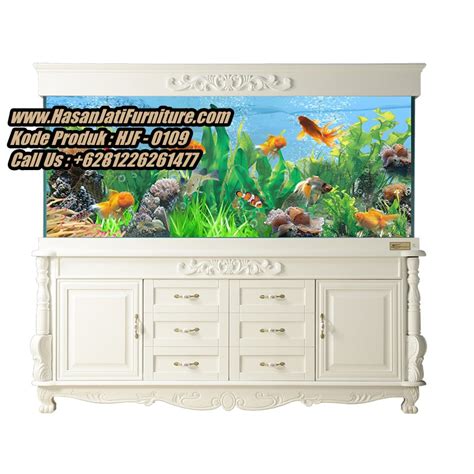 Lemari Aquarium Jati Modern Hasan Jati Furniture