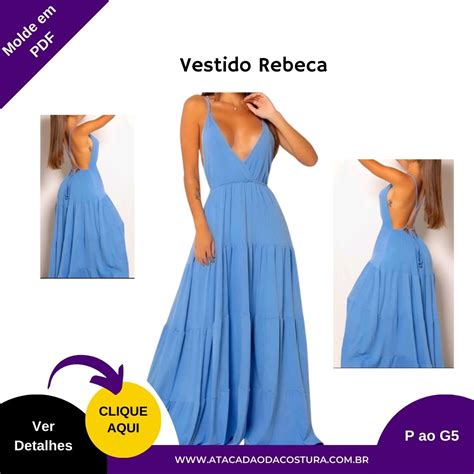 Molde de Vestido Rebeca em Pdf Atacadão da Costura