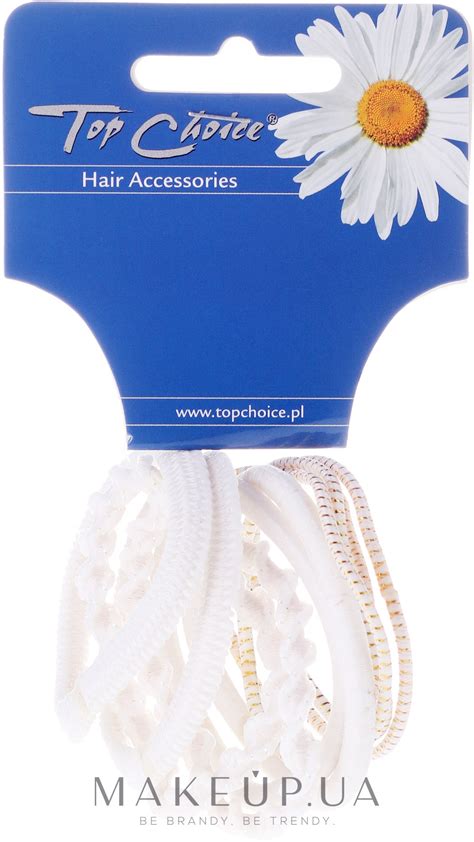 Резинки для волос "White Collection", белые, 10 шт - Top Choice: купить ...