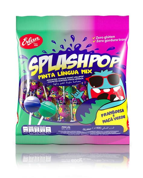 PIRULITO ERLAN PT 120G SPLASHPOP PINTA LINGUA Hernandes