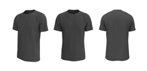 Plain Gray T Shirt Front And Back