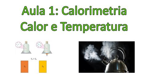 Aula 1 Calorimetria Calor temperatura calor específico senssível e