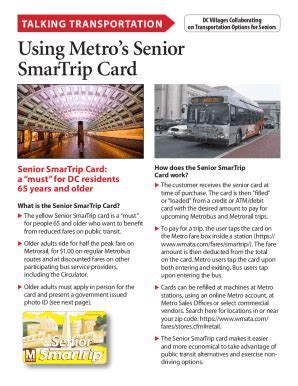 Fillable Online Metro Reduced Fare Program For Older Adults And People