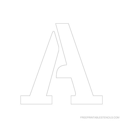 Free Printable 5 Inch Letter Stencils A-Z (Block Letters)