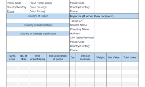 Commercial Invoice Fedex Style Export Invoice Template Within Proforma