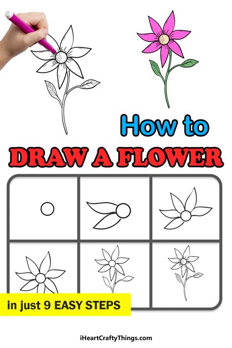 Flower Drawing How To Draw A Flower Step By Step