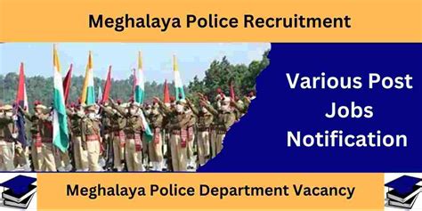 Meghalaya Police Recruitment Apply For New Police Job